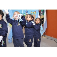 Festejos por el Día de la Bandera con los niños de Jardín